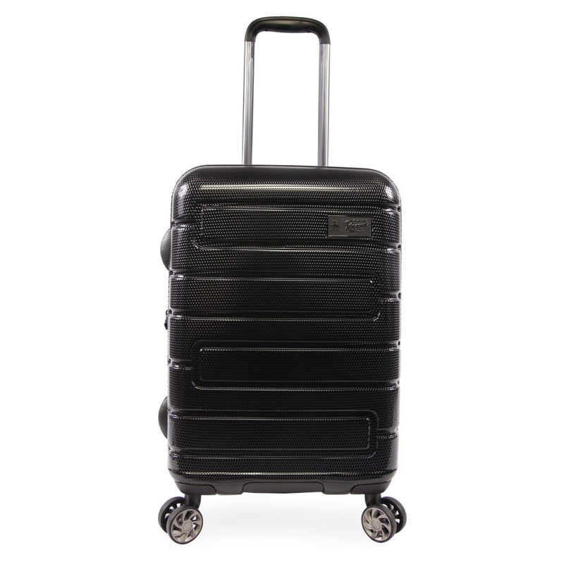 ORIGINAL PENGUIN Crimson 21" Hardside Carry-on Spinner Luggage, Telescoping Handles, Black, One Size - Image 1